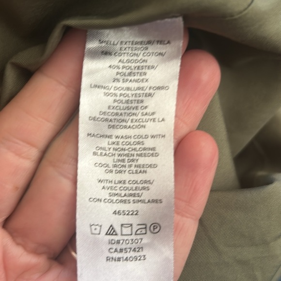 LOFT Olive Green Skirt with Pocket Detailing Size 0 - Picture 7 of 7